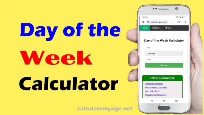 Day of the Week Calculator - इस साल में कितने दिन कितना सप्ताह बचा है Hitungan weton