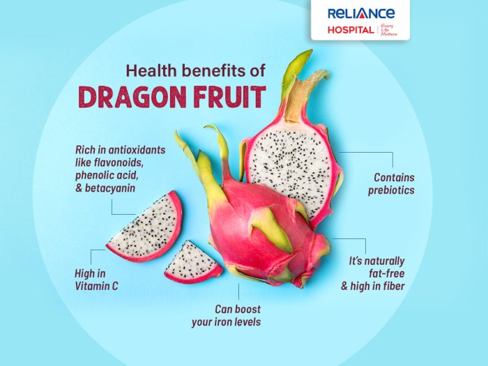 Dragon Fruit Benefits Red Inside - health benefits Khasiat buah naga