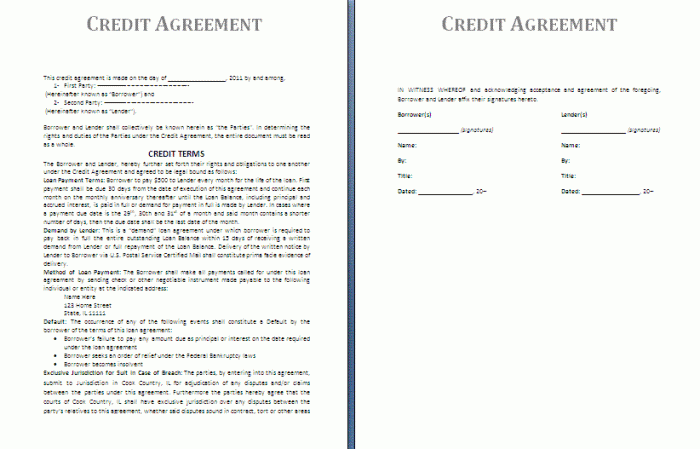 CREDIT AGREEMENT: Detailed Guide on how a Loan Agreement Works Akad kredit