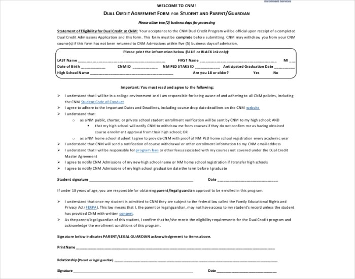 Free Credit Agreement Templates, Editable and Printable