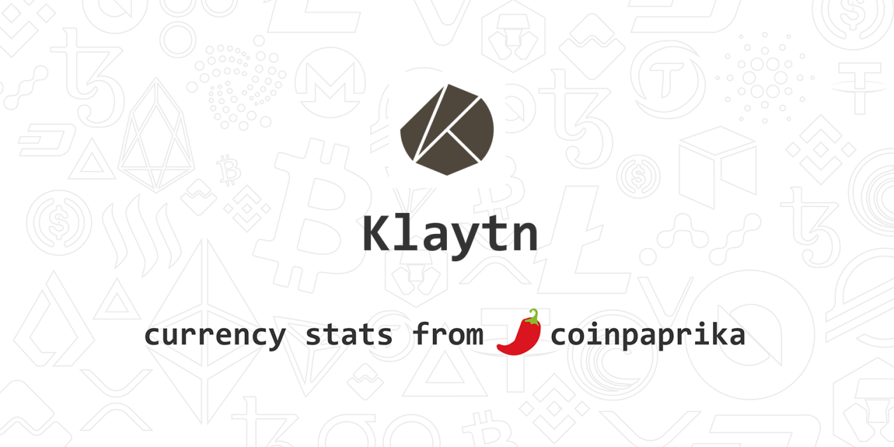 Klaytn (KLAY) Price - Live Chart, Index, Market Cap | CoinPaprika