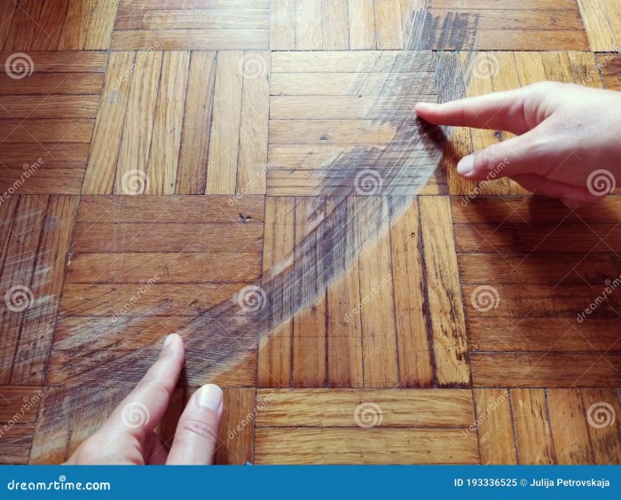 Old, Scratched Parquet Flooring Needs Maintenance. the Parquet is ... Old, Scratched Parquet Flooring Needs Maintenance. the Parquet is ...