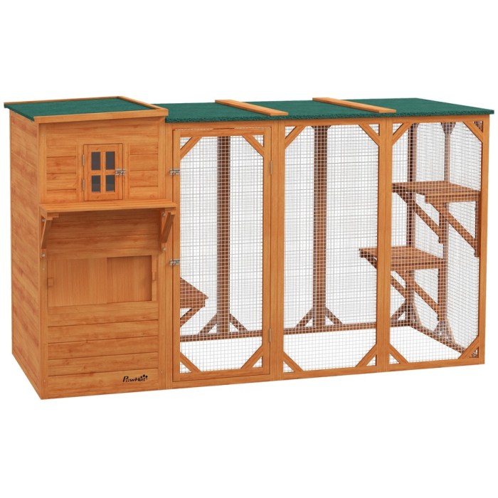 Large Cat House Outdoor Catio Indoor Play Enclosure Kitty Condo Cage ... Serai