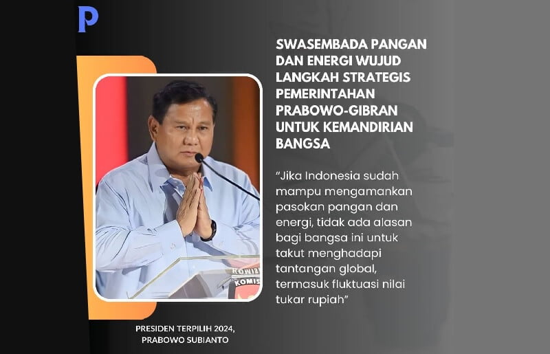 Setahun Pemerintahan, Prabowo-Gibran Dinilai Wujudkan Kemandirian Sektor Pangan dan Energi Setahun Pemerintahan, Prabowo-Gibran Dinilai Wujudkan Kemandirian Sektor Pangan dan Energi