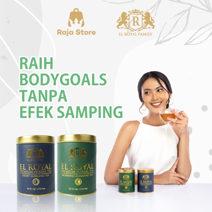 Jual El Royal Detox Slimming Tea + El Royal Corset | Shopee Indonesia El royale pelangsing