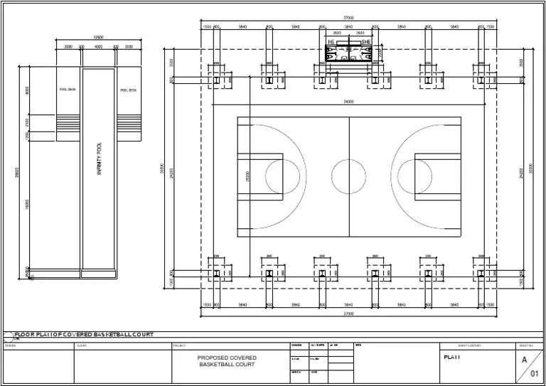 02 02 Plan of Basketball Court | PDF