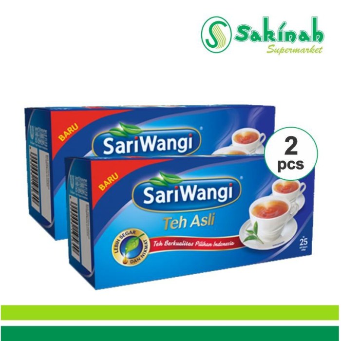 Jual Sariwangi Teh Asli 25 Sheets Teh Celup (2pcs) | Shopee Indonesia