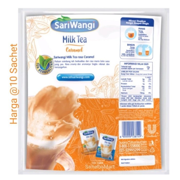 Jual SARIWANGI MILK TEA RASA CARAMEL isi 10 ORIGINAL | Shopee Indonesia