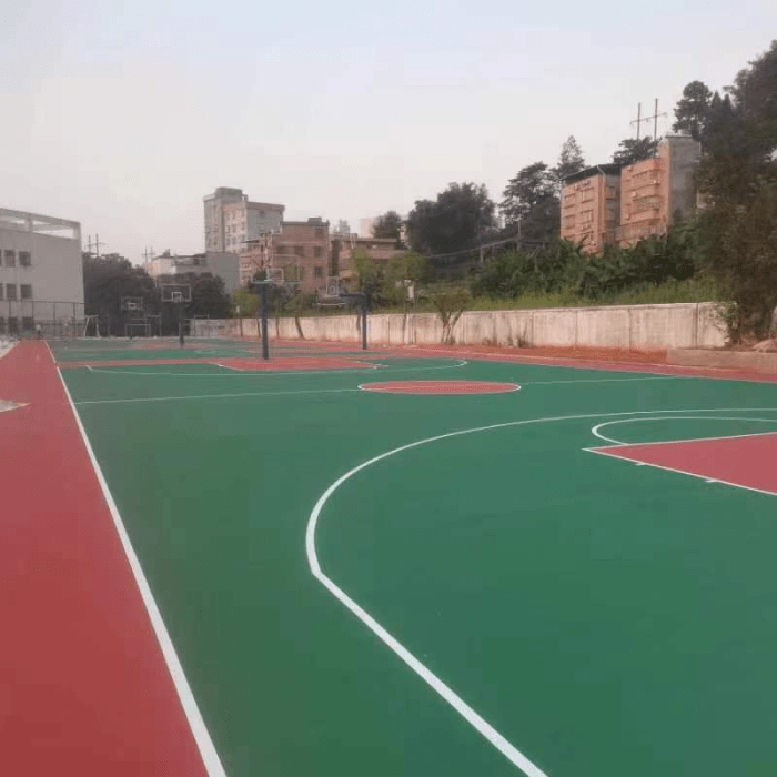 Lantai lapangan basket outdoor tahan cuaca