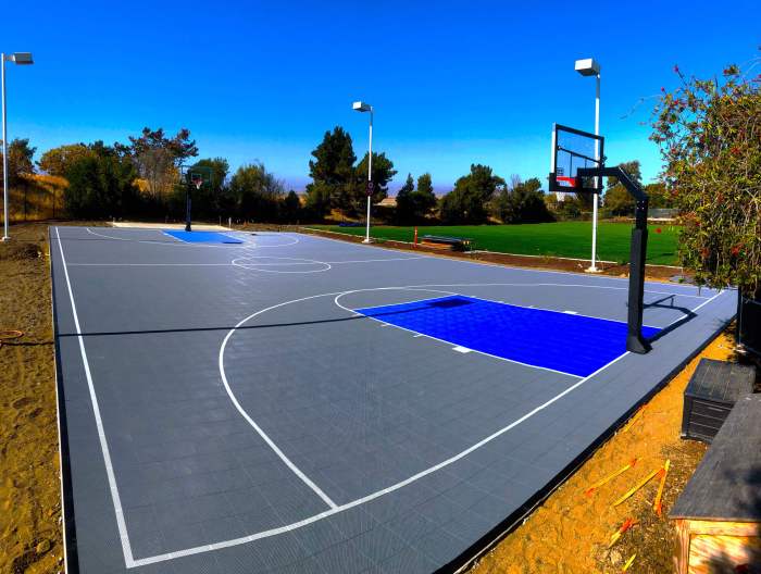 Lantai lapangan basket untuk komunitas olahraga