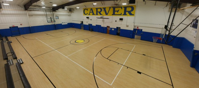 Indoor Basketball Court: Types Of Floor Material | Precision Flooring ... Contoh proyek lantai lapangan basket sukses