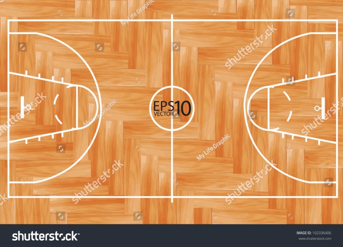 Wooden Parquet Floor Basketball Court Vector Stock Vector 102336406 ...