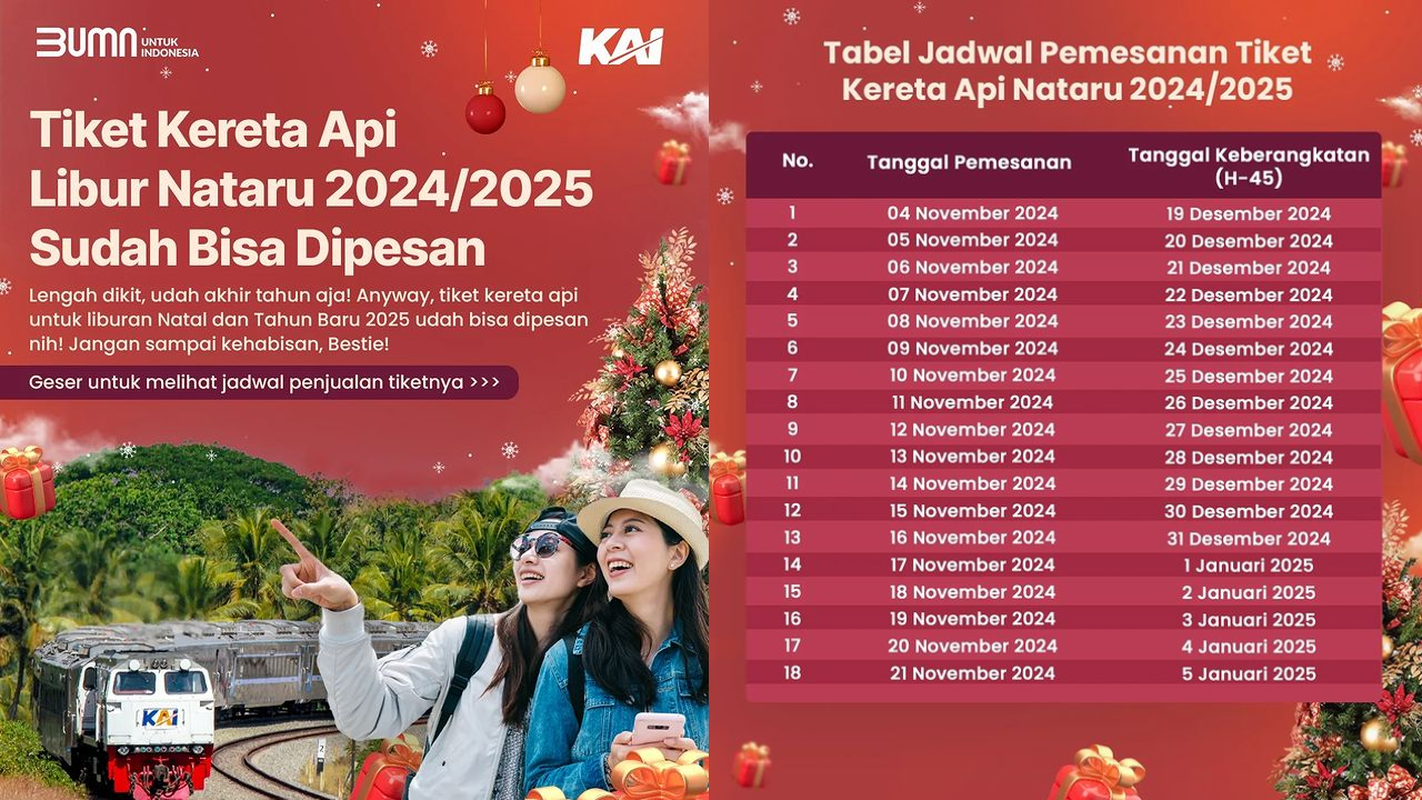 Daftar Program Diskon Tiket Transportasi untuk Libur Nataru 2025/2026